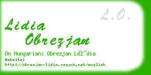 lidia obrezjan business card